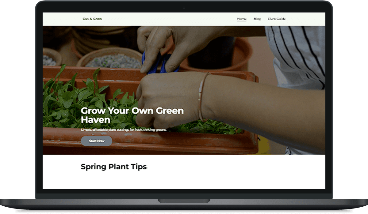 Screenshot of Cut and Grow project